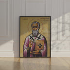 Saint Alexander of Constantinople Icon Wall Art, Bishop & Clergy Gift Orthodox Decor