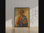 Saint Peter the Apostle Icon Wall Art, Church Leader Gift Orthodox Decor, Holygraceart
