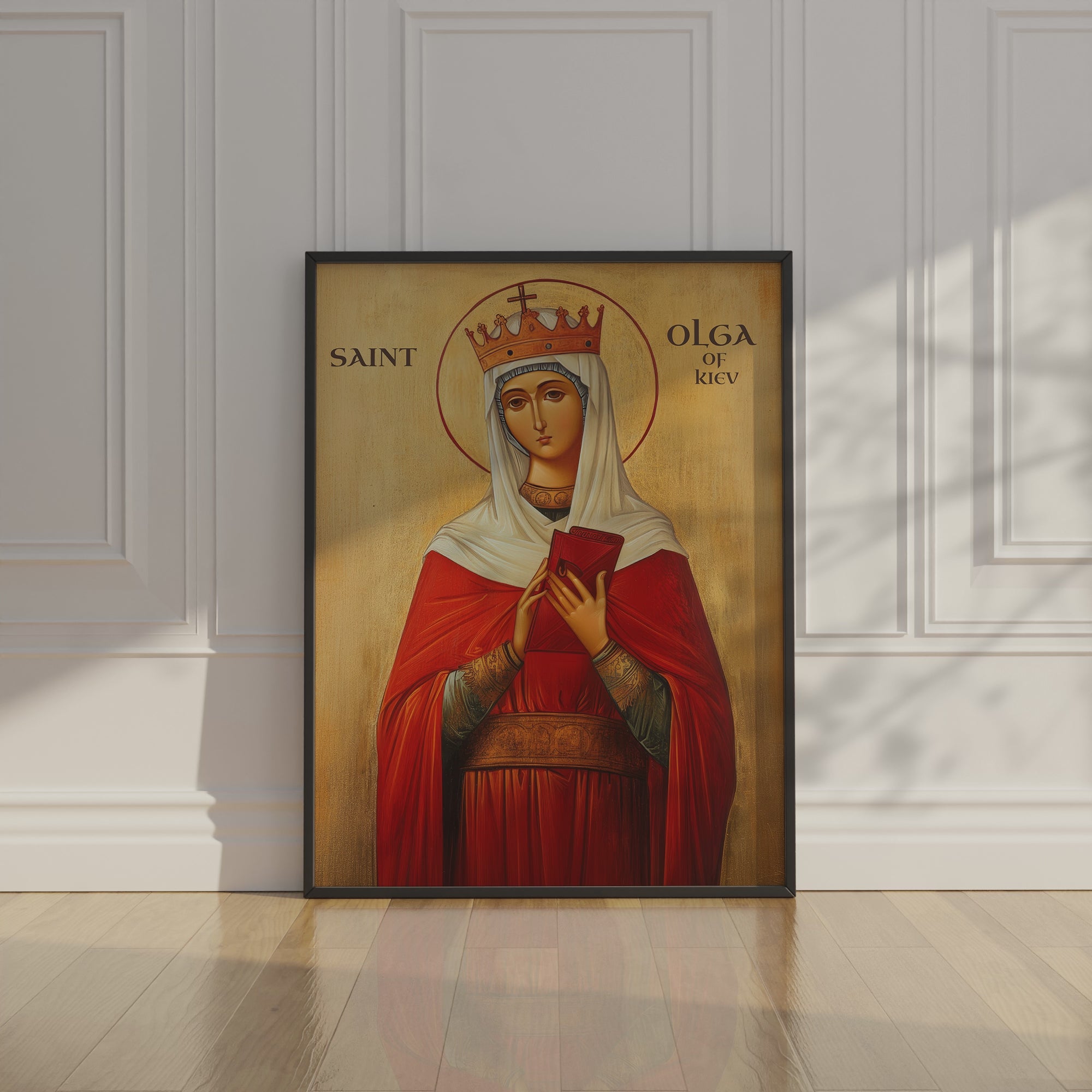 Saint Olga of Kiev Icon Print, Queen Saint Orthodox Wall Art, Gift for Women, Holygraceart