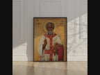 Saint Frumentius Icon Wall Art, Missionary Bishop Gift, Ethiopian Faith Orthodox