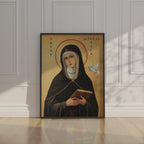Saint Scholastica of Nursia, Patron Saint Gift, Orthodox Icon Print, Holygraceart