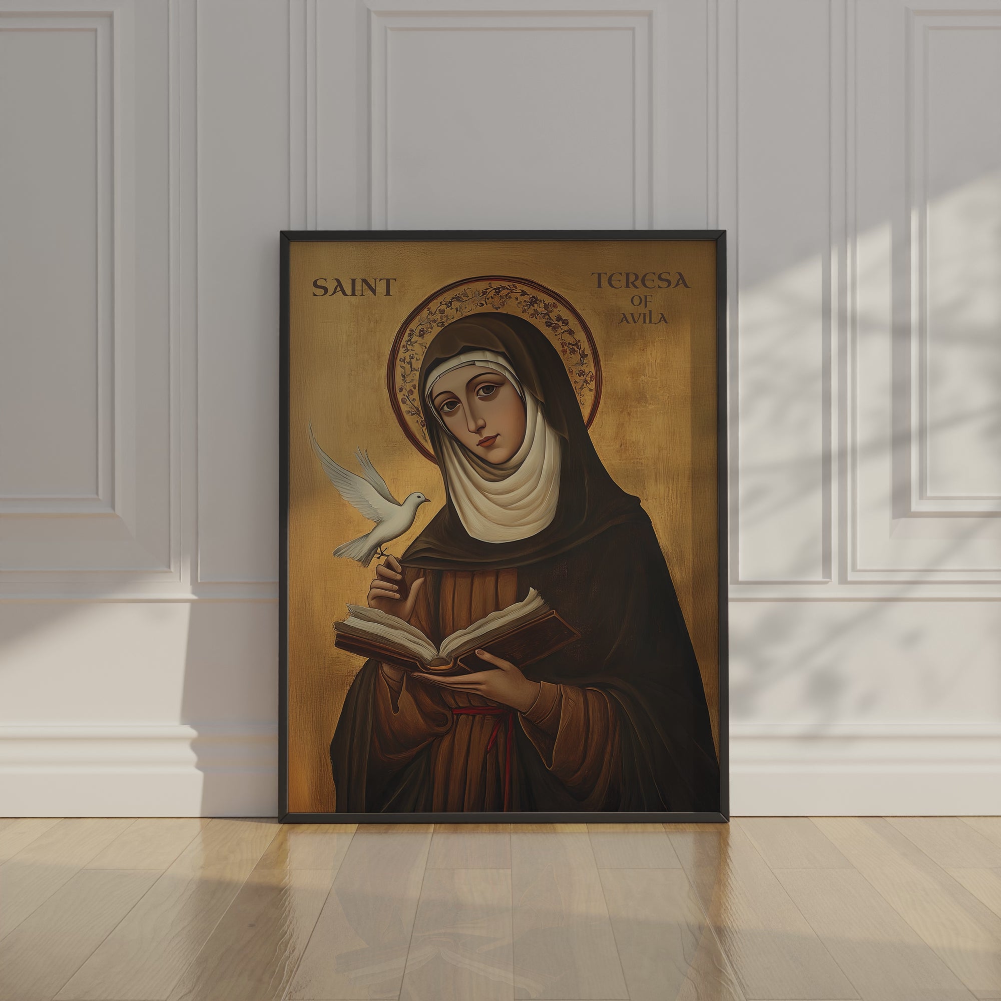 Saint Teresa of Avila Icon Print, Teacher & Confirmation Gift, Carmelite Orthodox Decor