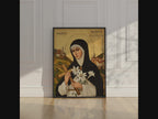 Saint Agnes of Montepulciano Icon Wall Art, Purity and Devotion Gift Home Altar, Holygraceart