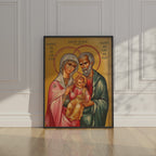 Saint Elizabeth, Zechariah, and John the Baptist Icon Wall Art, Family Blessing Gift
