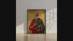Saint Homobonus of Cremona Icon Wall Art, Charity and Honest Work Gift Orthodox Decor