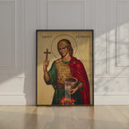 Saint Florian Icon Print, Firefighter Gift, Protection and House Blessing