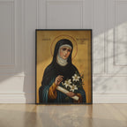 Saint Beatrice of Silva Icon Print, Baptism & Confirmation Gift, Orthodox Wall Art